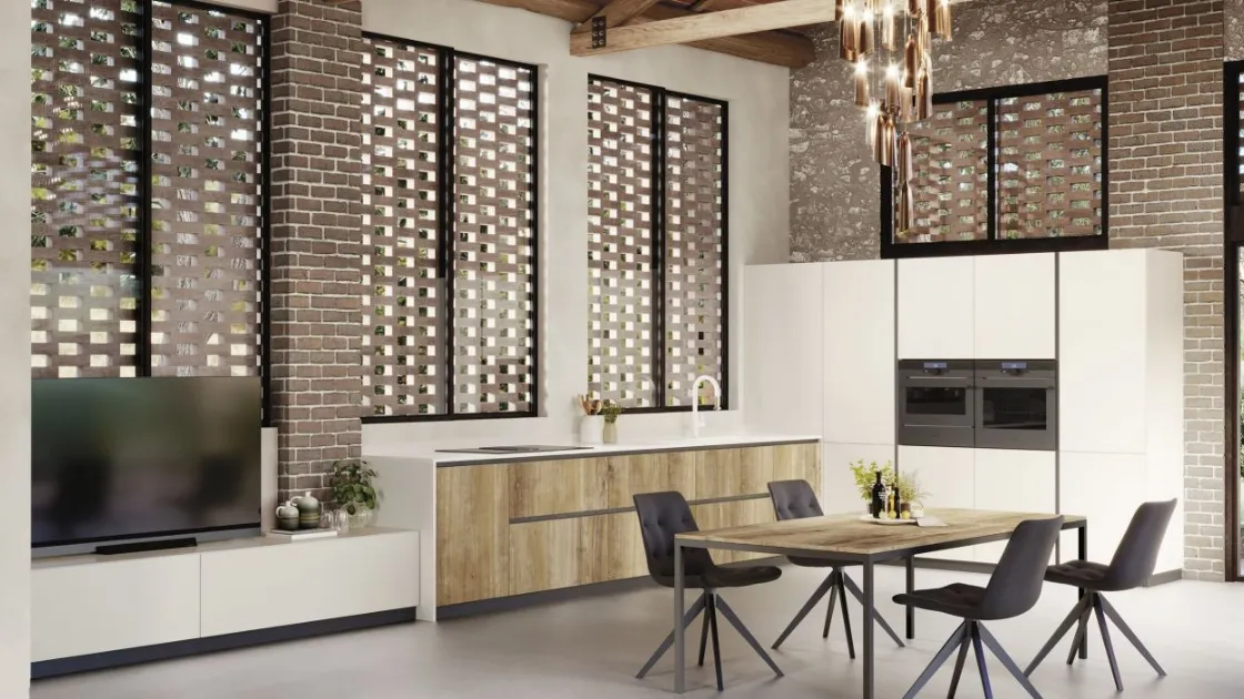 Cucina Moderna AL32 Rovere Slavonia di Arrex