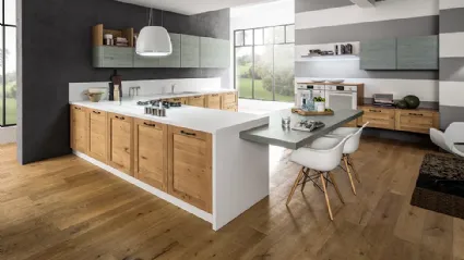 Cucina Moderna Curry Rovere Naturale di Arrex