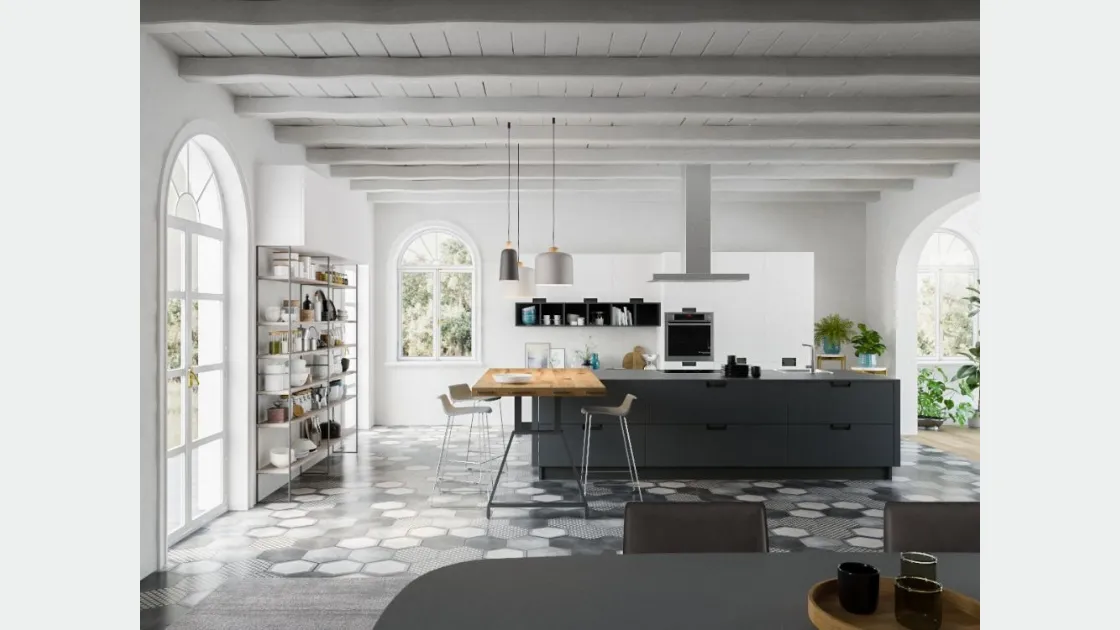 Cucina Moderna Fenix Laccato Opaco di Arrex