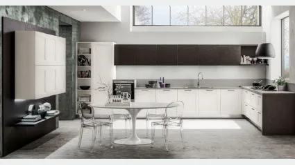 Cucina Moderna Fiorella Matrix Bianco e Cemento di Arrex