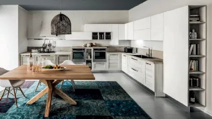 Cucina Moderna Fiorella Matrix Steppa e Bianco Lucido di Arrex