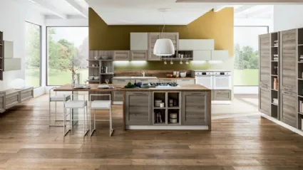 Cucina Moderna Fiorella Matrix Steppa e Cemento Airone di Arrex