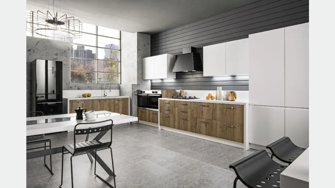 Cucina Moderna Iside Regina Crusca e Zucchero laccato di Arrex
