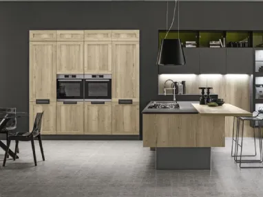 Cucina Moderna Iside Regina Farro e Grigio Orione laccato di Arrex