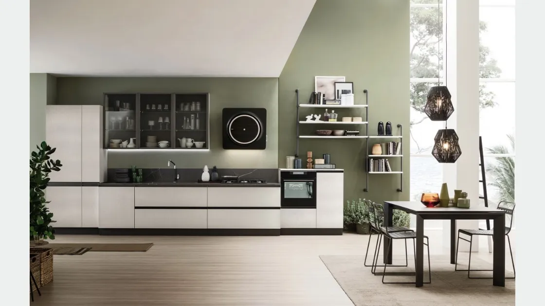 Cucina Moderna Lab Metal Ice di Arrex
