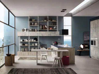 Cucina Moderna Lab Old Oak Mandorla di Arrex