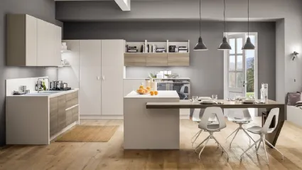 Cucina Moderna con isola Mango in Frassinato Style e Corda di Arrex