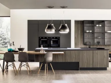 Cucina Moderna Primavera Origano con Isola di Arrex