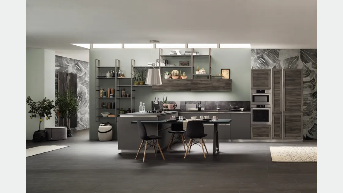 Cucina Moderna Twin LS Nichel di Arrex