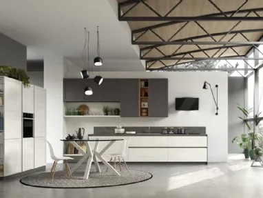 Cucina Moderna Twin LS Okobo Iceberg di Arrex